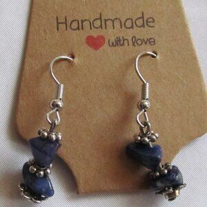 **2/$15**dark blue crystal earrings handmade by me